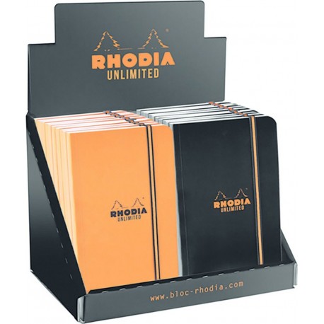 RHODIA Carnet brochure ligné à élastique 9x14cm 120 pages modèle aléatoire le carnet coloris aléatoire