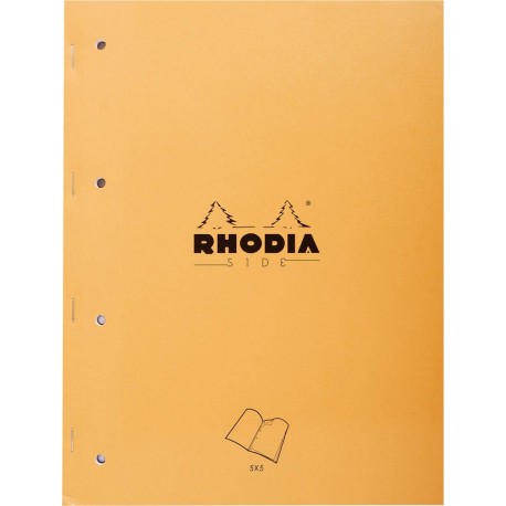 RHODIA Bloc notes agrafé Side A4 5x5 80g le bloc-notes de 80 feuilles