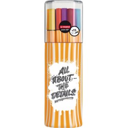 STABILO Stylo feutre point 88 Edition limitée by Snooze One x15 lot de 15 stylos