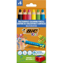 BIC Crayon de couleur multi-surfaces