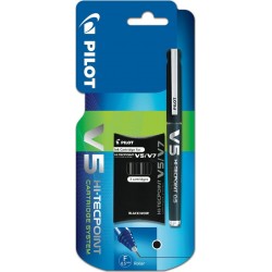 PILOT Stylo V5 rechargeable pointe fine noir le stylo