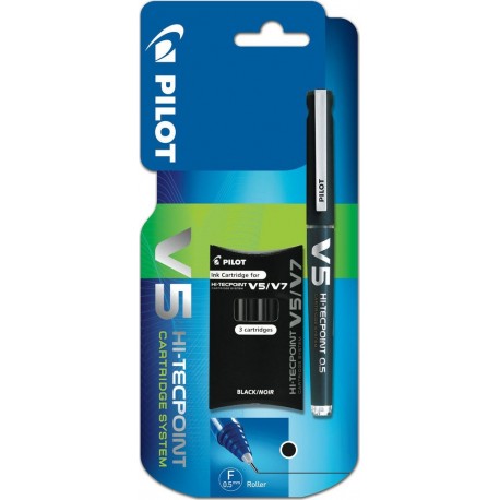 PILOT Stylo V5 rechargeable pointe fine noir le stylo