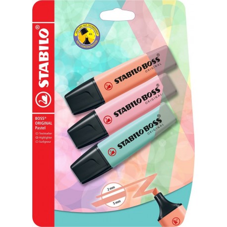 STABILO Surligneur Original pastel lot de 3