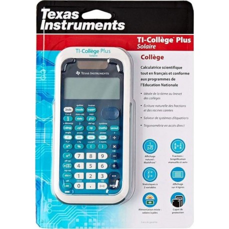 TI TEXAS INSTRUMENT Calculatrice scientifique TI-Collège Plus Solaire TEXAS INSTRUMENT la calculatrice