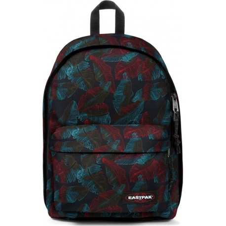 NC Sac À Dos Eastpak Synthétique Imprimé Feuille Rouge Bleu Ek767