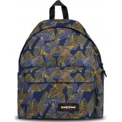 NC Sac À Dos Eastpak Synthétique Imprimé Feuille Bleu Jaune Ek620