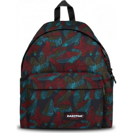 NC Sac À Dos Eastpak Synthétique Imprimé Feuille Bleu Et Rouge Ek620