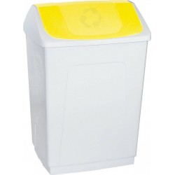 Corbeille À Papier Denox Blanc Jaune 55L