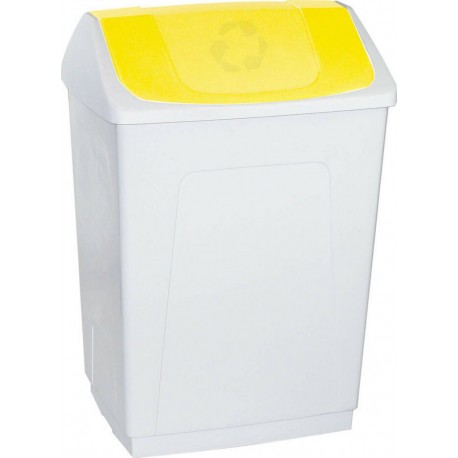 Corbeille À Papier Denox Blanc Jaune 55L