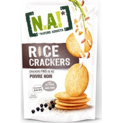 N.A! Biscuits apéritifs Crackers riz/poivre noir 70g