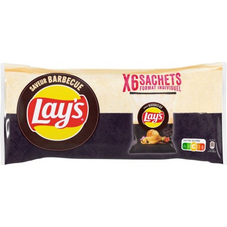 LAY Chips saveur Barbecue 'S les 6 sachets de 27,5g