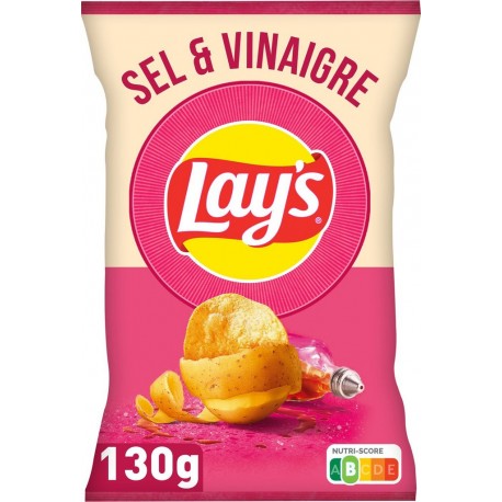 LAY Chips saveur Sel et Vinaigre 'S 130g