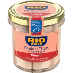 RIO MARE Filets de thon huile d'olive et piment 130g