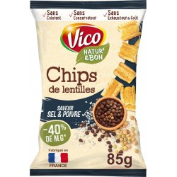 VICO Chips lentilles sel & poivre 85g