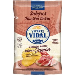 VICENTE VIDAL Chips patatas fritas saveur jambon 135g