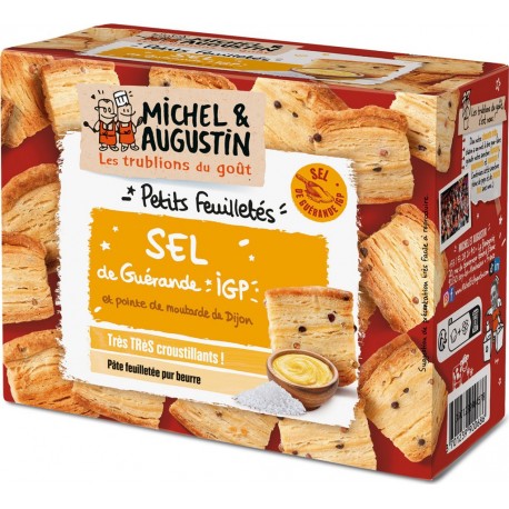 MICHEL ET AUGUSTIN Petits feuilleté au sel de Guérande et pointe de moutarde de Dijon 80g