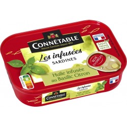 CONNETABLE Sardines à l'huile de tournesol infusée au basilic citron 115g