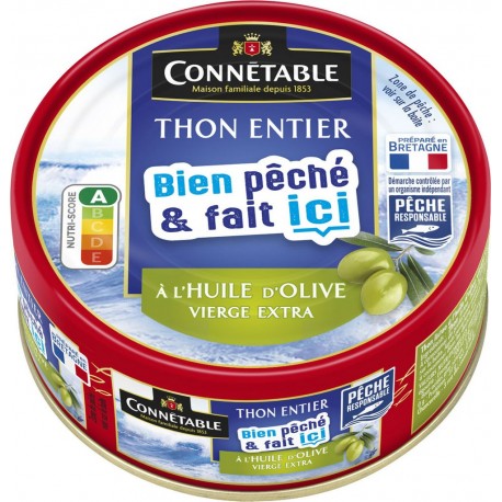 CONNETABLE Thon entier à l'huile d'olive 160g