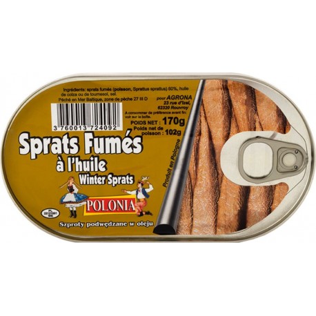 POLONIA Sprats fumés à l'huile 102g