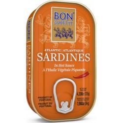 BON APPETIT Sardines à l'Huile Végétale Piquante 120g