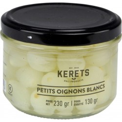 KERETS Petits oignons blancs 130g net égoutté