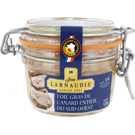 JEAN LARNAUDIE Foie gras de canard entier du sud ouest 125g