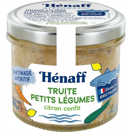 HENAFF Tartinable truite petits légumes citron 90g