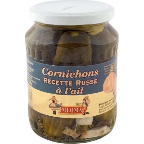 POLONIA Cornichons à l'ail 680g