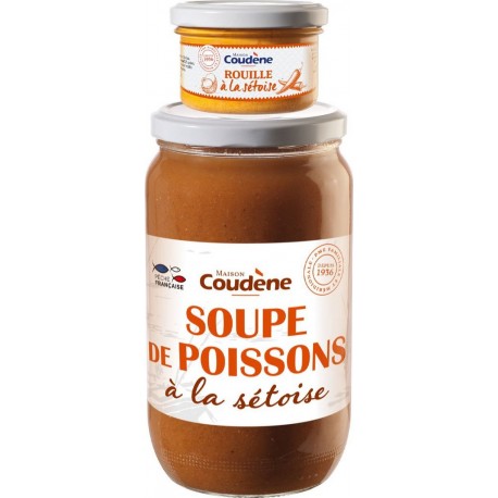 COUDENE Soupe de poissons à la sétoise et rouille 780g + rouille 90g