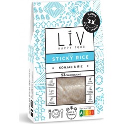 LIV HAPPY FOOD Plat préparé Konjac et riz gluant Sticky Rice 200g