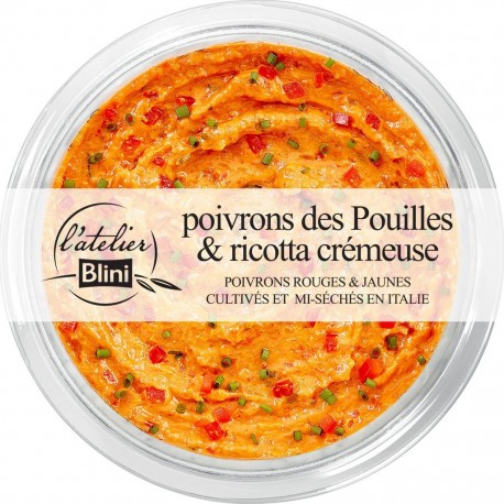 ATELIER BLINI Poivrons des pouilles & ricotta crémeuse L' 140g