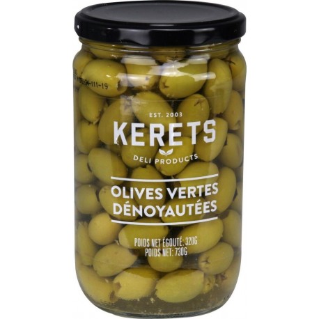 KERETS Olives vertes dénoyautées 320g net égoutté