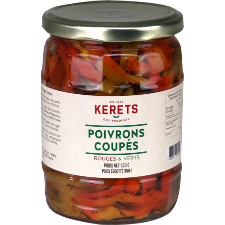 KERETS Poivrons coupés rouges & verts 350g net égoutté