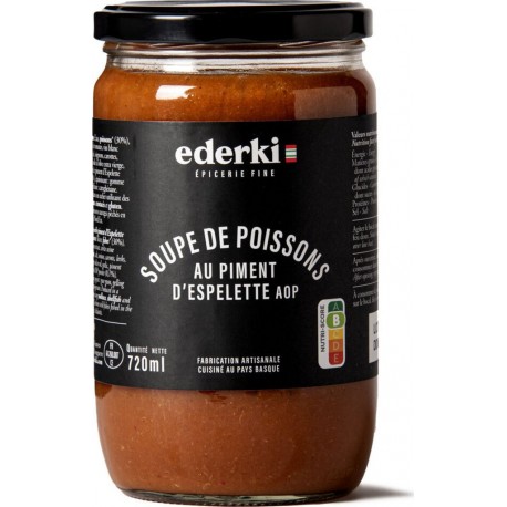 EDERKI Soupe de poisson au piment d'Espelette 720ml