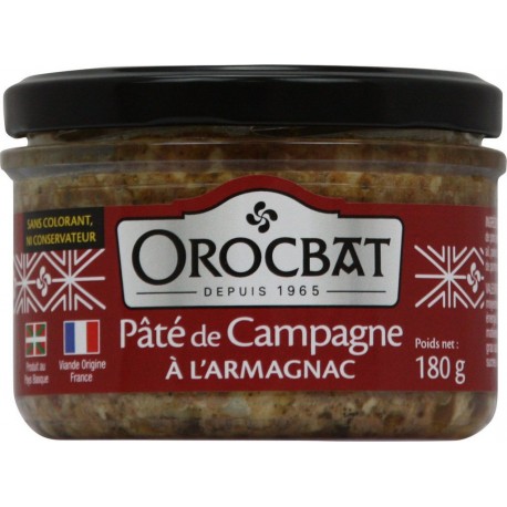 OROCBAT Pâté de campagne à l' Armagnac 180g