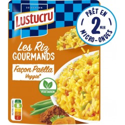 LUSTUCRU Riz Micro-Ondes Express Paëlla Veggie 220g