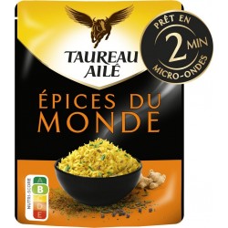 TAUREAU AILE Riz Micro-Ondes Basmati Épices Du Monde 220g