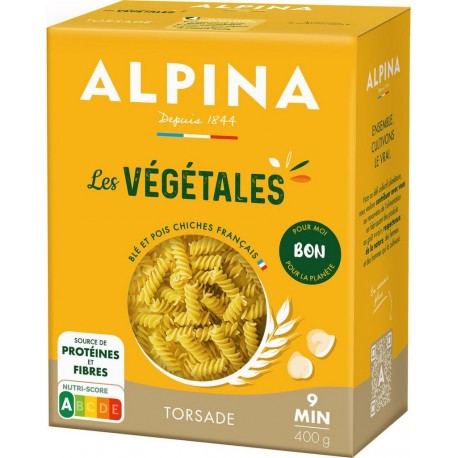 ALPINA SAVOIE Pâtes torsade les végétales 400g