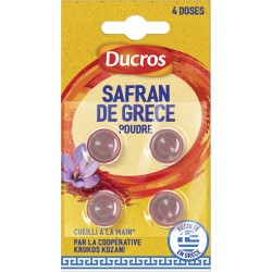 DUCROS Epice Safran de Grèce en Poudre lot de 4 doses