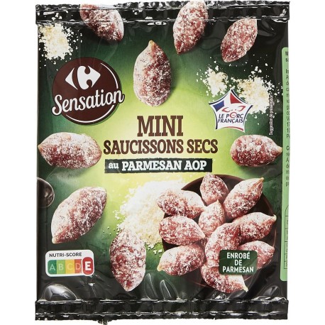 AOP Mini saucissons secs au parmesan CARREFOUR 75g