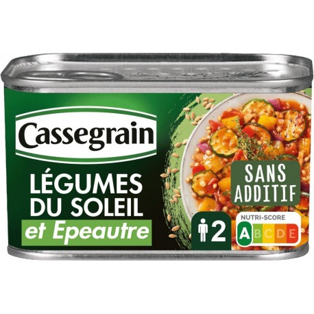 CASSEGRAIN Légumes du soleil et épeautre 375g