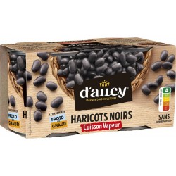 AUCY Haricot Noirs Cuisson Vapeur D' les 2 boîtes de 130g