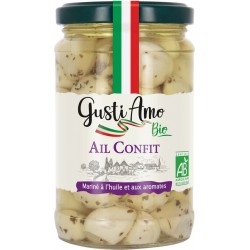 GUSTI AMO BIO Ail confit mariné à l'huile et aux aromates 280g