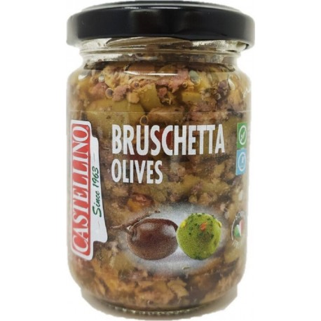 CASTELLINO Sauce Bruschetta Tartinable aux Olives Vertes et Noires 135g