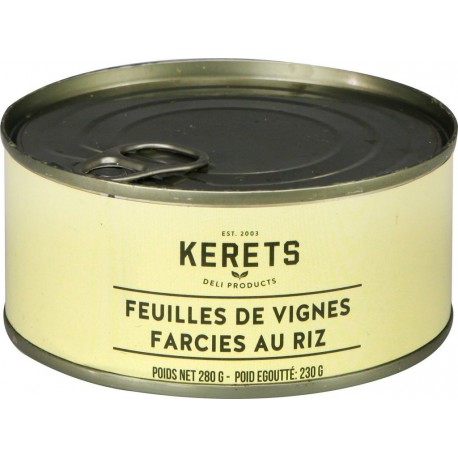 KERETS Feuilles de vignes farcies au riz 230g net égoutté