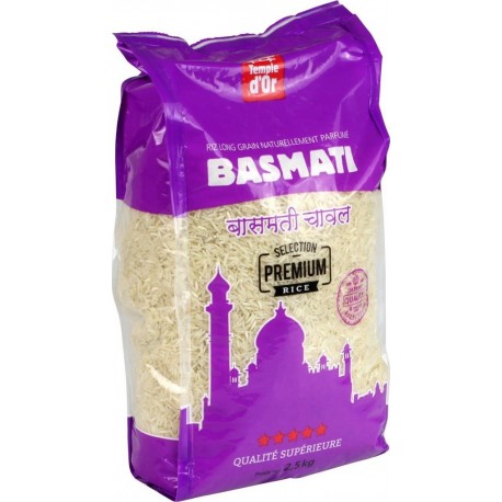 TEMPLE OR Riz basmati TEMPLE D OR 2,5Kg