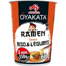 OYAKATA Ramen Saveur Miso et Légumes en Cup la cup de 66g