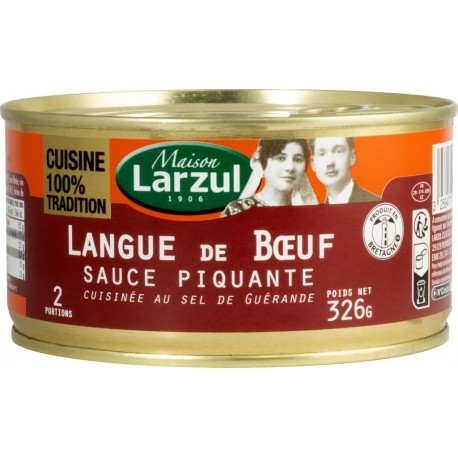 LARZUL Langue de bœuf sauce piquante 326g