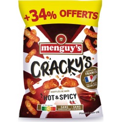 MENGUY Biscuits appéritifs Cracky's hot and spicy 'S 242g