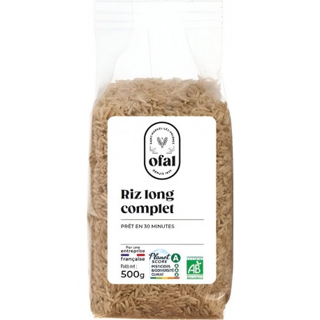 OFAL Riz Long Complet Bio 500g